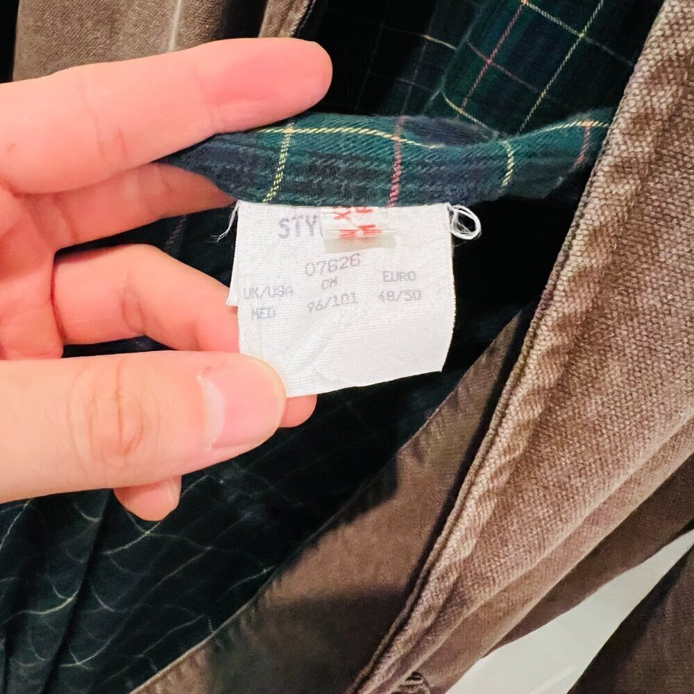 VTG Jackeroos Jacket Mens Medium Canvas PLAID Flannel Lined Trench Field Coat - Picture 9 of 16